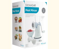 Kitchen Tabletop Manual Meat Mincer Transparent with 2 blades included